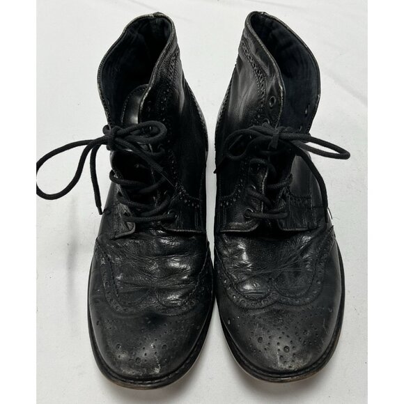 Vintage/Distressed/Grunge Red Tape Leather Lace Up Brogue Boots Wing Tip 10.5 main image 8